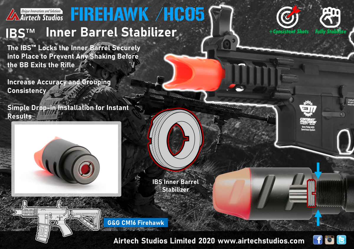 G&G CM16 Firehawk IBS™ Inner Barrel Stabilizer – Airtech Studios