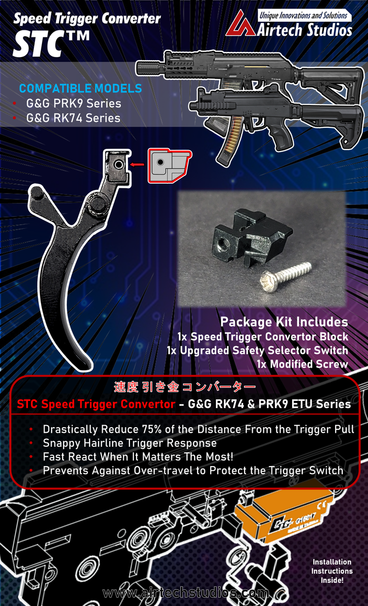 STC Speed Trigger Converter - Designed for the G&G PRK9 & RK74 Series –  Airtech Studios